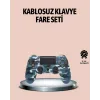 Bluetooth Kablosuz PS4 Gamepad Çift Motorlu Siyah Controller