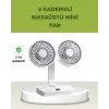 Çift Kafalı Masaüstü ve Duvar Tipi Sessiz USB Şarjlı Fan