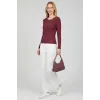 Çıtçıt Detaylı Bluz Mürdüm T4343