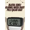 Dijital Masa Saati Termometreli Takvim Çalar Saat Led Ekran Pilli