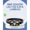 El Sensörlü LED Far Suya Dayanıklı Şarjlı Kafa Lambası