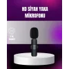 iPhone Uyumlu Çift Mikrofonlu Kablosuz Yaka Seti Profesyonel Ses