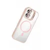 Joko Apple iPhone 16 Plus Remim Lensli Magsafe Standlı Kapak - Pembe