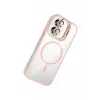 Joko Apple iPhone 16 Plus Remim Lensli Magsafe Standlı Kapak - Pembe