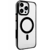 Joko iPhone 15 Pro Max Gleam PC Sert Magsafe Kılıf - Şeffaf-Siyah