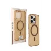 Joko iPhone 16 Pro Max Gleam PC Sert Magsafe Kılıf - Şeffaf-Gold