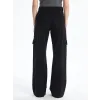 Kargo cep jeans pantolon siyah