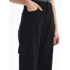 Kargo cep jeans pantolon siyah