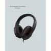 Kırmızı Gaming Headset Mikrofonlu Sağlam Kablolu Konforlu
