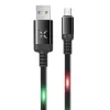 Konfulon DC09 Ses Duyarlı Işıklı Micro USB Kablo 1M 2A - Siyah