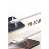 Konfulon DC82 1M 60W Type-C to Type-C PD Hızlı Şarj Kablo - Beyaz