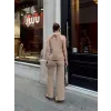 Kruvaze takım ayrobin bej s054