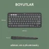 LOGITECH K380S PEBBLE KEYS 2 ÇOKLU CİHAZ ÖZELLİKLİ BLUETOOTH TÜRKÇE Q KLAVYE GRİ 920-011859