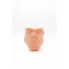 Modern 3D Turuncu Çiçek Vazo Masaüstü Salon Dekoru