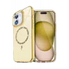 Newface Apple iPhone 12 Live Diamond Magsafe Kapak - Sarı