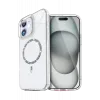 Newface Apple iPhone 12 Live Diamond Magsafe Kapak - Şeffaf