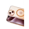 Newface Apple iPhone 14 Glossy Magsafe Kapak - Turuncu