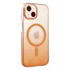 Newface Apple iPhone 14 Glossy Magsafe Kapak - Turuncu