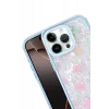 Newface Apple iPhone 14 Pro Max Lumi Desenli Kapak - Mavi