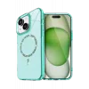 Newface Apple iPhone 15 Plus Live Diamond Magsafe Kapak - Yeşil