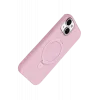 Newface Apple iPhone 15 Plus Regal Magsafe Standlı Kapak - Açık Pembe