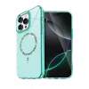 Newface Apple iPhone 15 Pro Max Live Diamond Magsafe Kapak - Yeşil
