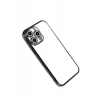 Newface Apple iPhone 15 Pro Max Razer Lensli Silikon - Siyah