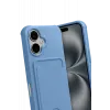 Newface Apple iPhone 17 Kelvin Kartvizitli Silikon - Mavi
