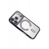 Newface Apple iPhone 17 Pro Joke Simli Magneticsafe Kılıf - Derin Mor