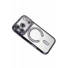 Newface Apple iPhone 17 Pro Max Joke Simli Magneticsafe Kılıf - Derin Mor