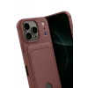 Newface Apple iPhone 17 Pro Max Kelvin Kartvizitli Silikon - Bordo