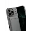 Newface Apple iPhone 17 Pro Max Kelvin Kartvizitli Silikon - Gri