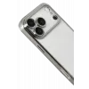 Newface Apple iPhone 17 Pro Max Razer Lensli Silikon - Gümüş