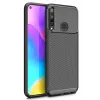 Newface Huawei P40 Lite E Kılıf Auto Focus Karbon Kapak - Siyah