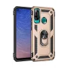 Newface Huawei P40 Lite E Kılıf Sofya Yüzüklü Silikon Kapak - Gold