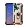 Newface Huawei P40 Lite E Kılıf Sofya Yüzüklü Silikon Kapak - Gold