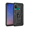Newface Huawei P40 Lite E Kılıf Sofya Yüzüklü Silikon Kapak - Siyah