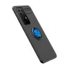 Newface Huawei P40 Pro Kılıf Range Yüzüklü Silikon - Siyah-Mavi