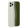 Newface iPhone 11 Pro Kılıf Ebruli Lansman Silikon - Beyaz-Yeşil