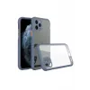 Newface iPhone 11 Pro Max Kılıf Miami Şeffaf Silikon - Gri