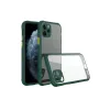 Newface iPhone 11 Pro Max Kılıf Miami Şeffaf Silikon - Koyu Yeşil