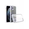 Newface iPhone 11 Pro Max Kılıf Miami Şeffaf Silikon - Lila