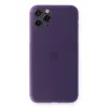 Newface iPhone 11 Pro Max Kılıf PP Ultra İnce Kapak - Mor