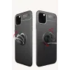 Newface iPhone 11 Pro Max Kılıf Range Yüzüklü Silikon - Kırmızı