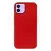 Newface iPhone 12 Kılıf Asya Deri Silikon - Kırmızı