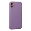 Newface iPhone 12 Kılıf Coco Deri Silikon Kapak - Lila