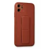Newface iPhone 12 Kılıf Coco Deri Standlı Kapak - Fuşya