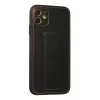 Newface iPhone 12 Kılıf Coco Deri Standlı Kapak - Siyah