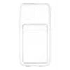 Newface iPhone 12 Kılıf Kart Şeffaf Silikon - Şeffaf
