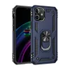 Newface iPhone 12 Kılıf Sofya Yüzüklü Silikon Kapak - Lacivert